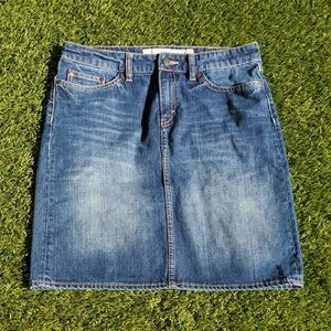 H&M 100% Cotton Classic Blue Denim Skirt Size 8